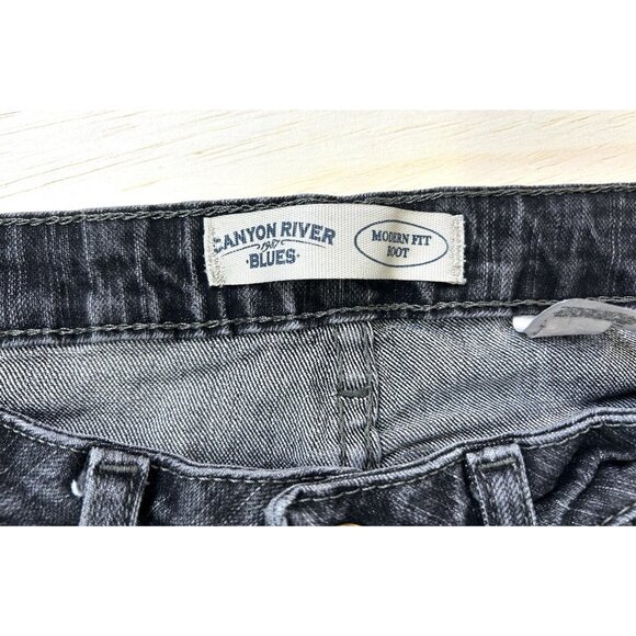 Canyon River Blues Jeans Women's 6 Short Blue Dark Wash Boot Cut Jeans - Picture 9 of 14